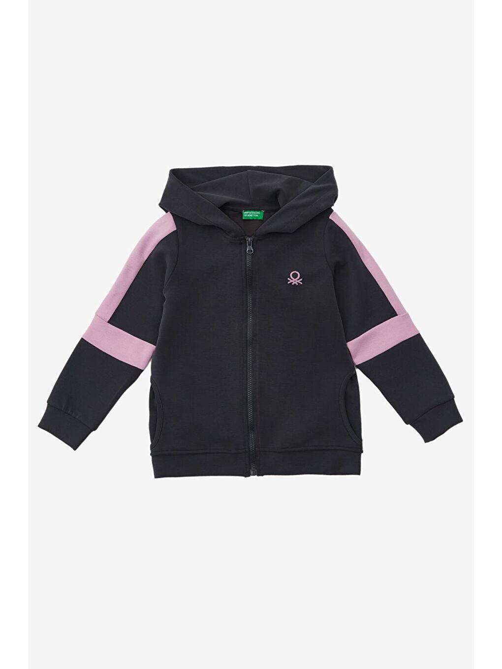 Antrasit Kız Çocuk  Fermuarlı Sweatshırt-3