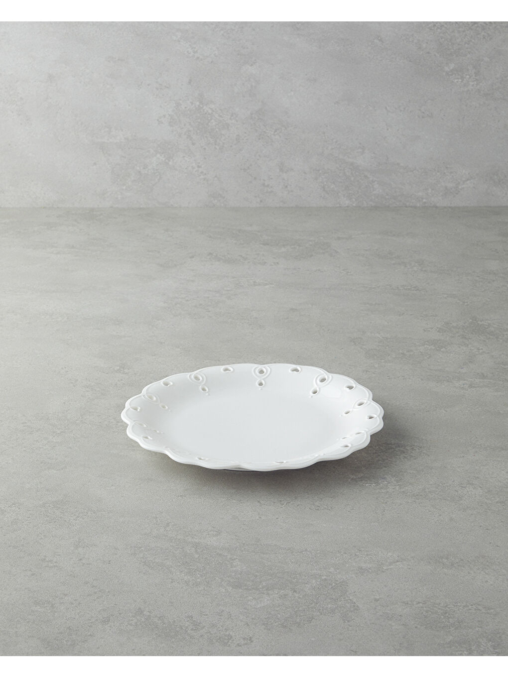 Elodie Porselen Servis Tabağı 25,5 cm Beyaz