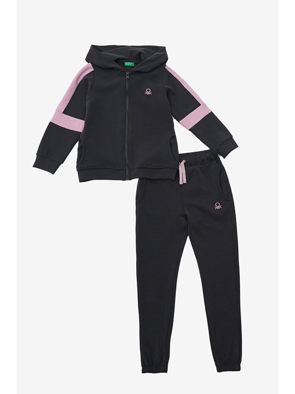 Antrasit Kız Çocuk  Fermuarlı Sweatshırt-5