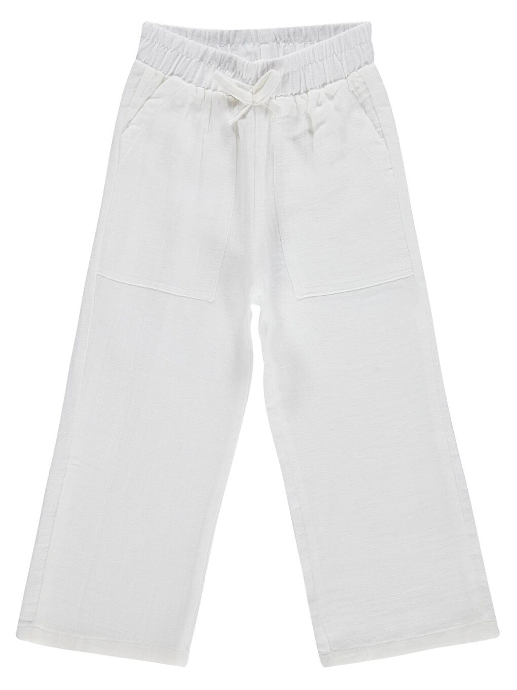 Girls Müslin 2-5 Yaş Pantolon - Beyaz