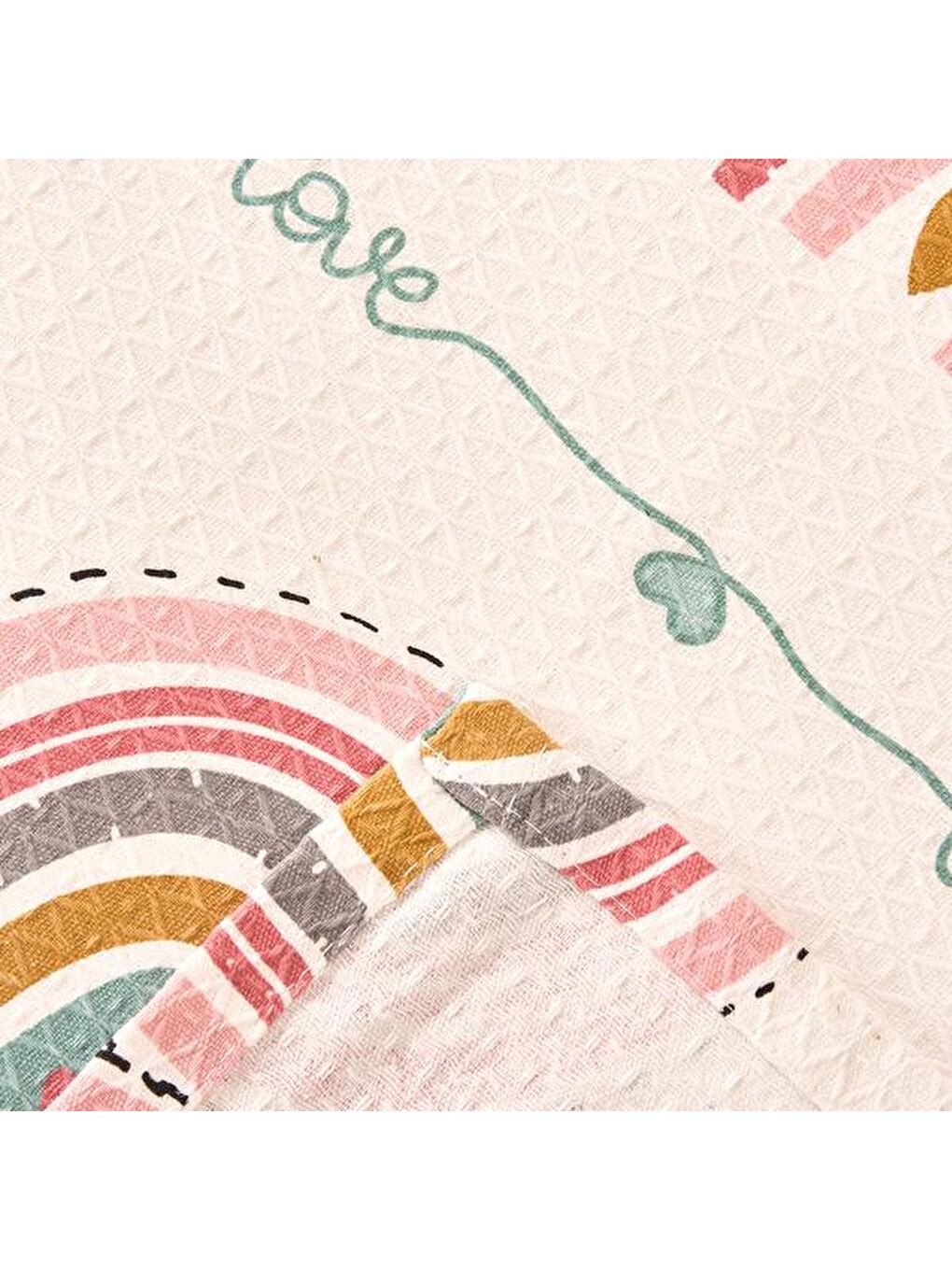 Karışık Soft Aechma Çift Kişilik Pike - Renkli - 200x220 cm-3