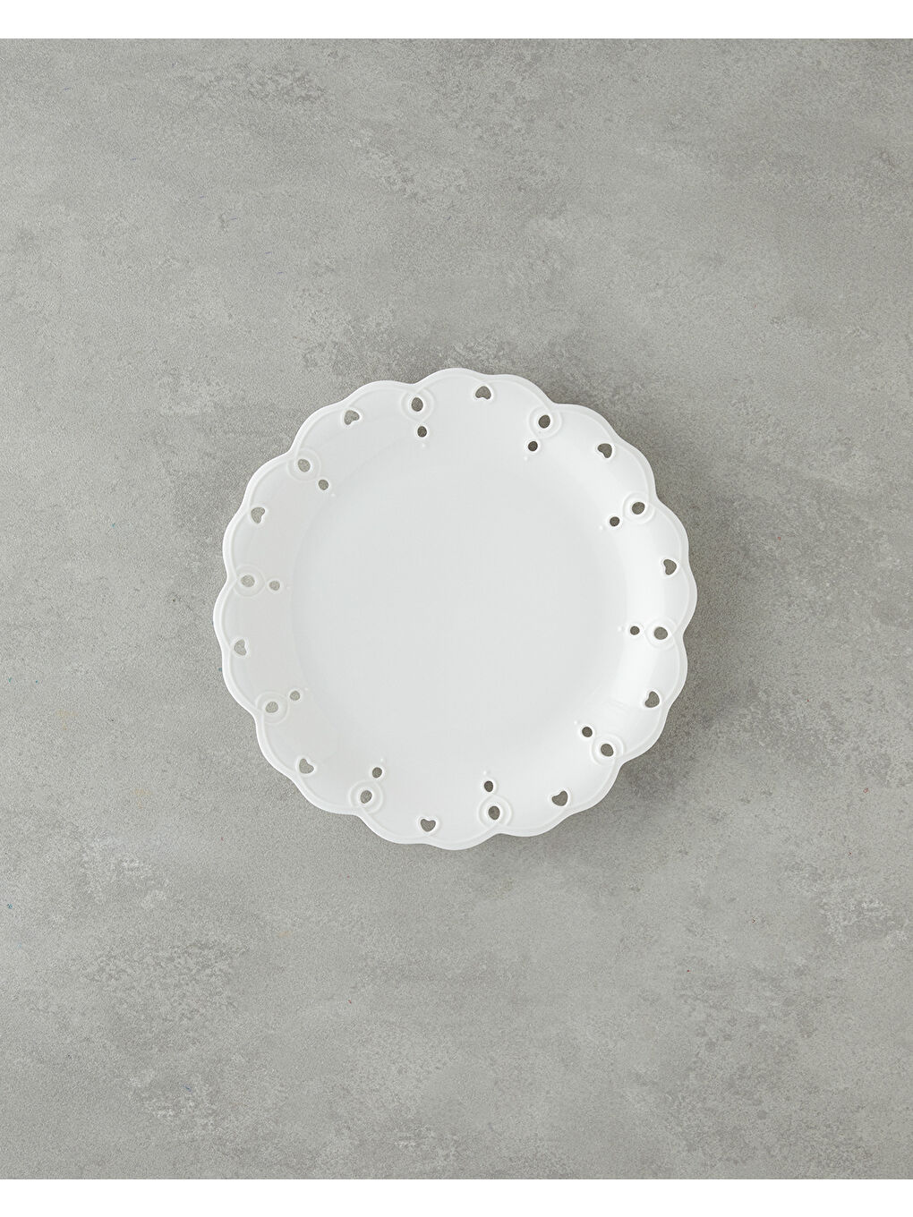 Elodie Porselen Servis Tabağı 25,5 cm Beyaz-1