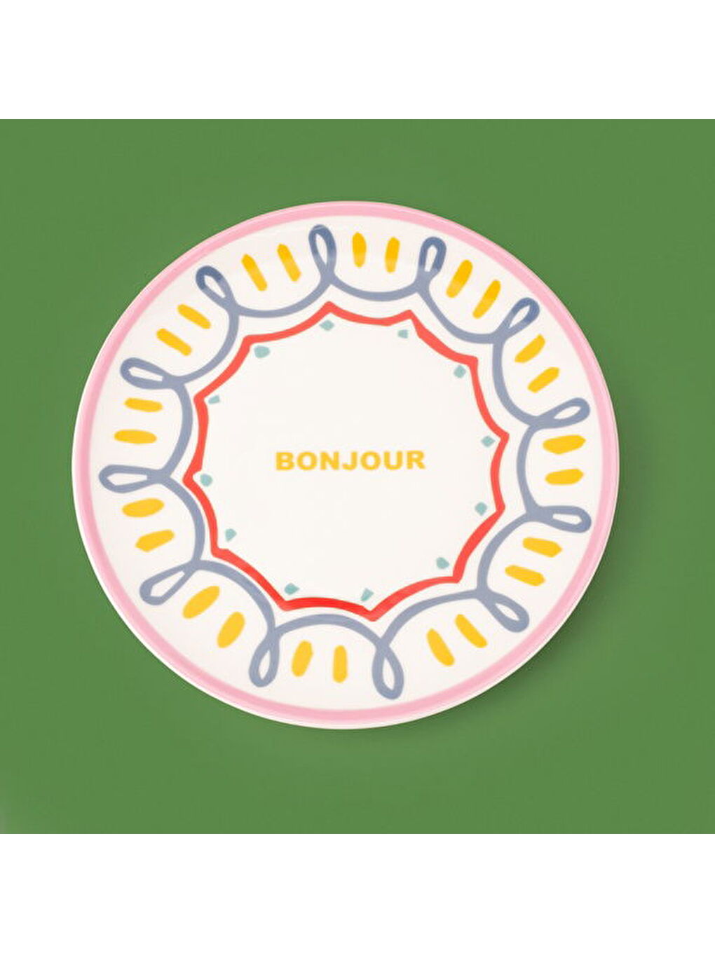 Karışık Kitchen Bonjour Servis Tabağı - Renkli - 25 cm