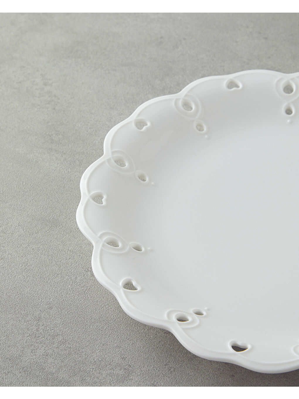 Elodie Porselen Servis Tabağı 25,5 cm Beyaz-2