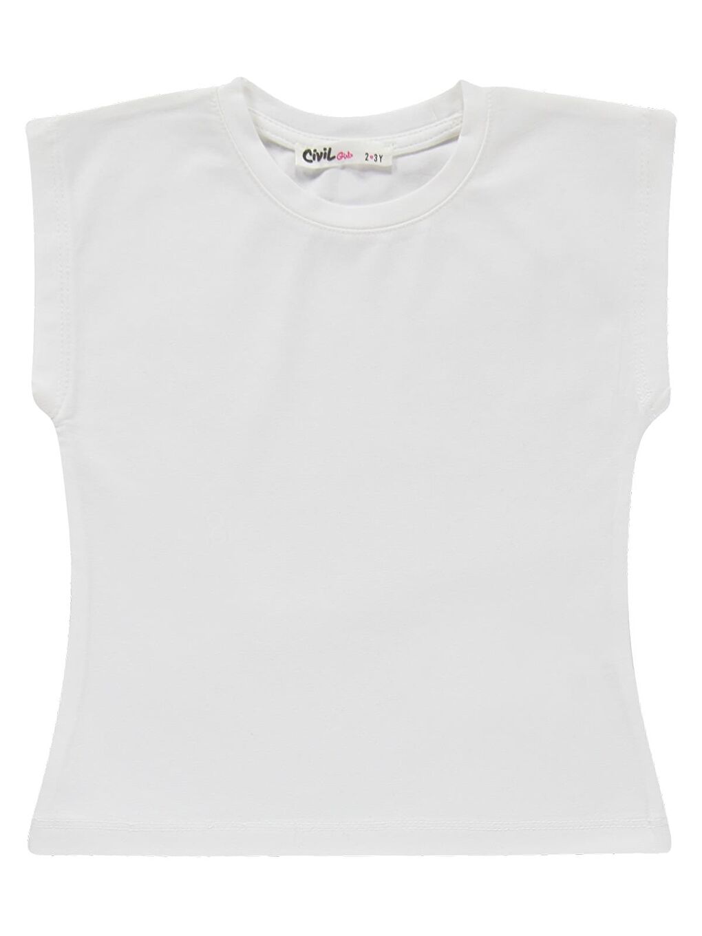 Girls Çift Cepli Çizgili 2-5 Yaş Gömlek - Pembe-1