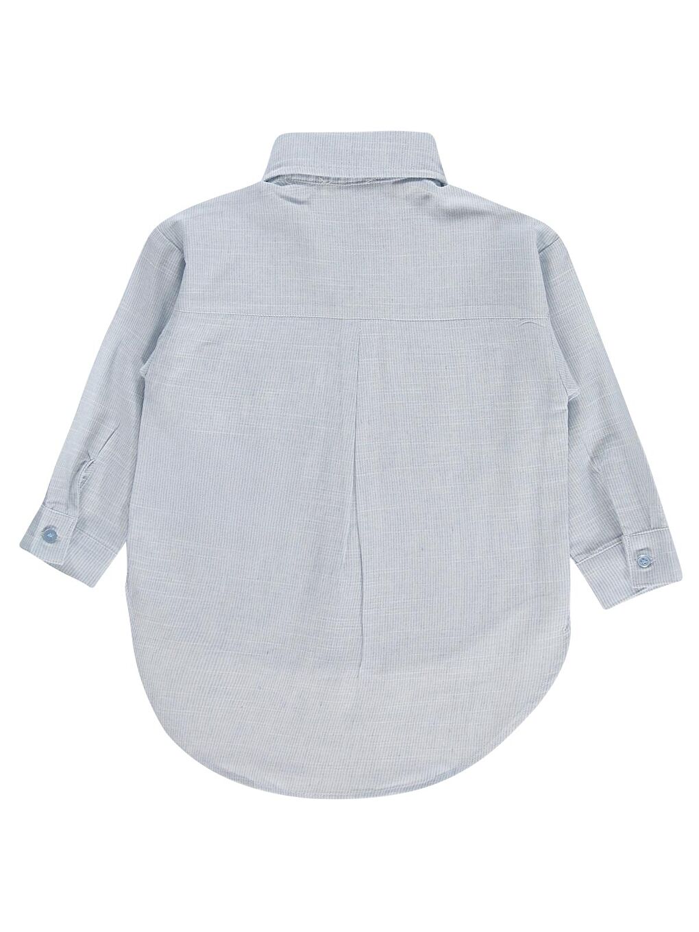 Girls Çift Cepli Çizgili 2-5 Yaş Gömlek - Pembe-2