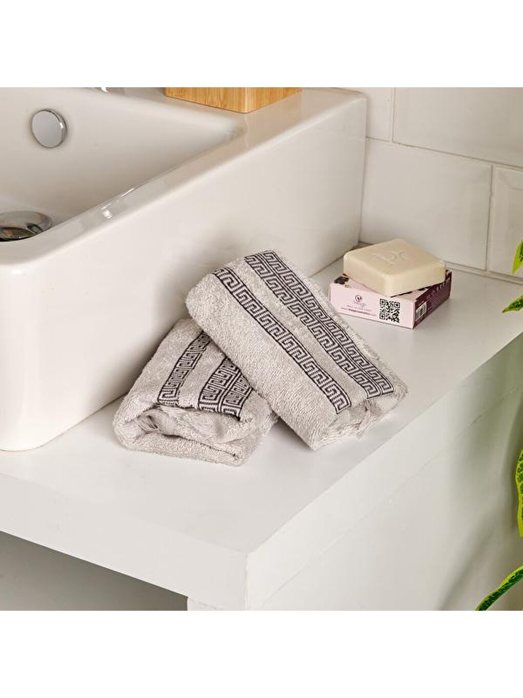 Evidea Soft Moneo 2'li Havlu Seti - Antrasit - 30x30 cm