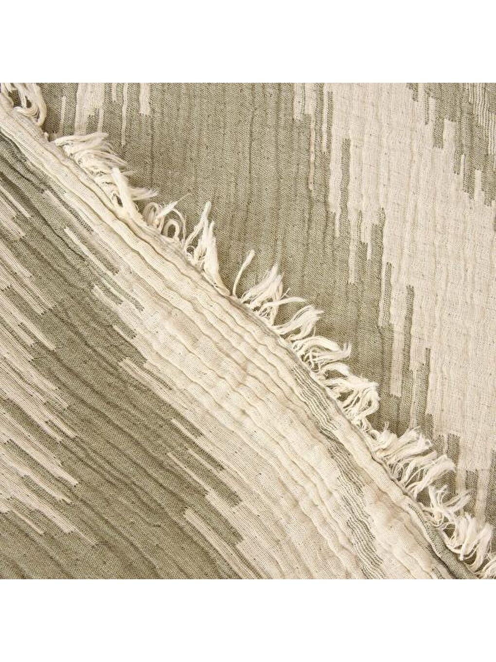 Soft Etnik Müslin Çift Kişilik Yatak Örtüsü - Yeşil - 200x220 cm-3