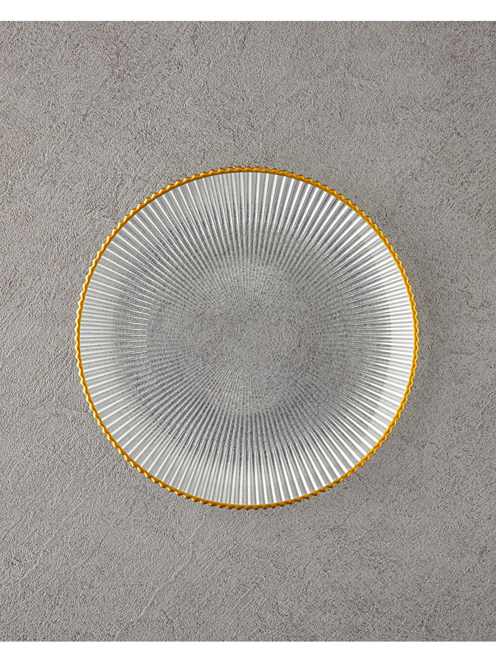 Sarı Graceful Shapes Cam Pasta Tabağı Gold-1