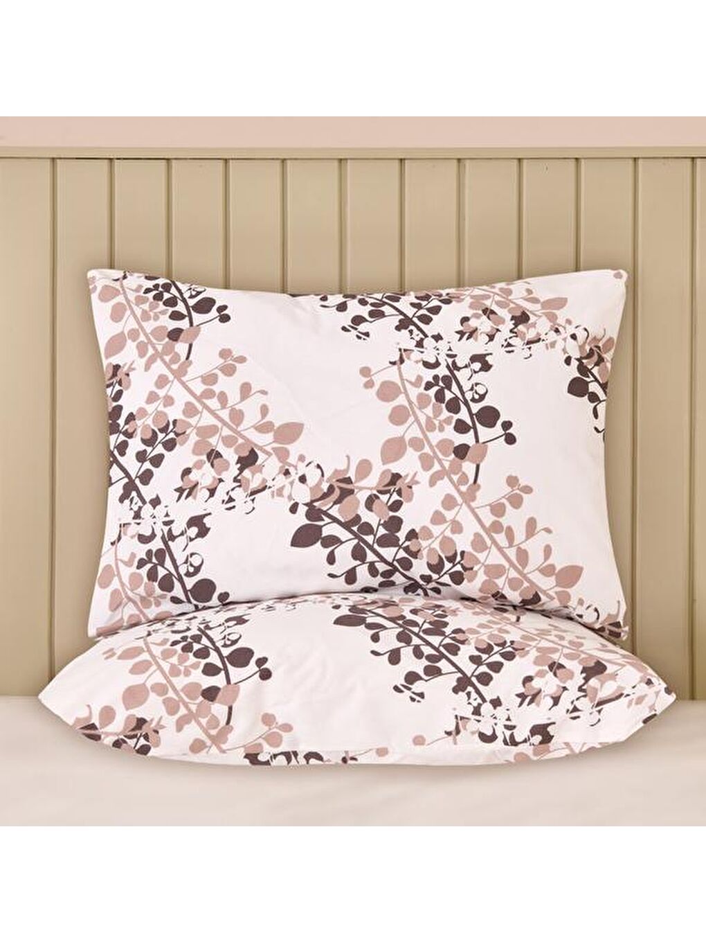 Soft Gren 2'li Yastık Kılıfı - Beyaz / Gri - 50x70 cm