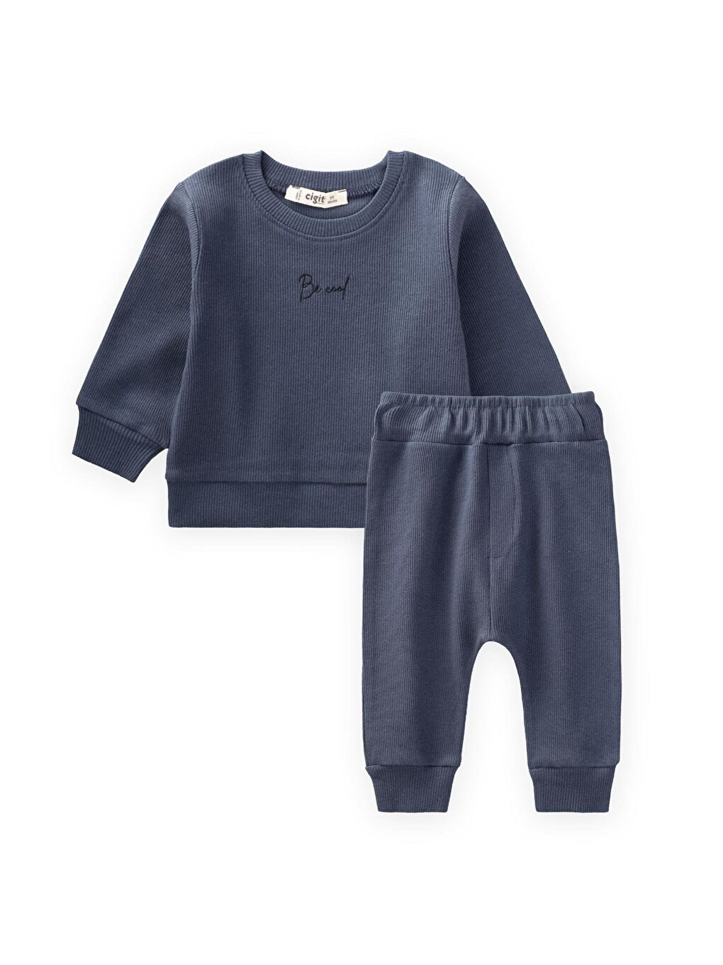 Lacivert Kız Çocuk Nakışlı Takım