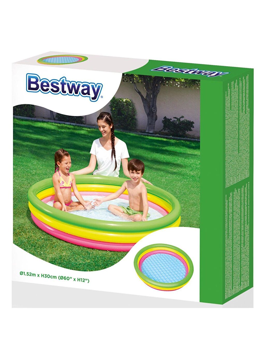 3 Boğumlu Şişme Havuz 152 cm x 30 cm KZL-BW51103 (GKO: 7526)-1