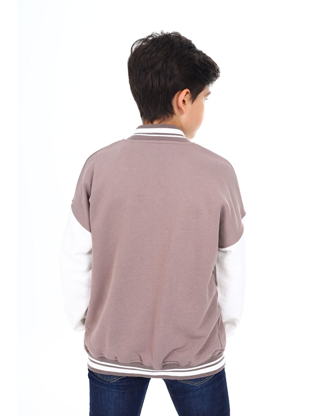 Kahverengi Erkek Çocuk Baskılı Kolej Hırka-2