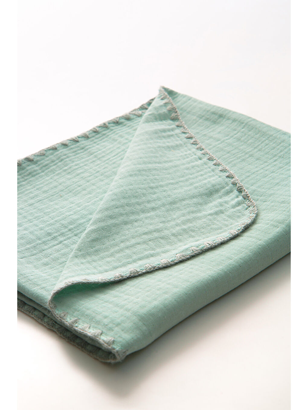 Turkuaz 4 Katlı %100 Pamuklu  Müslin Bebek Battaniyesi-2