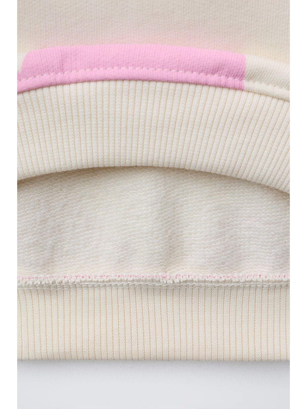 Karışık Kız Çocuk Pamuklu Ekru Pembe Kalp Desenli Sweatshirt Ve Tayt Takım - Love-8