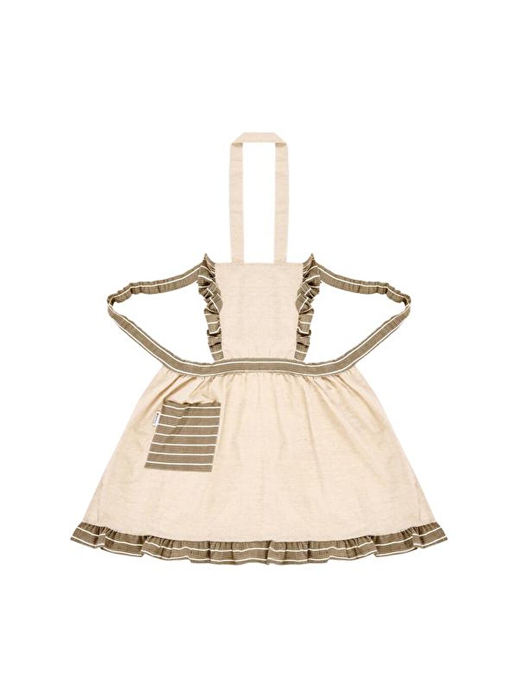 Soft Fırfırlı Mutfak Önlüğü - Bej - 45x64 cm