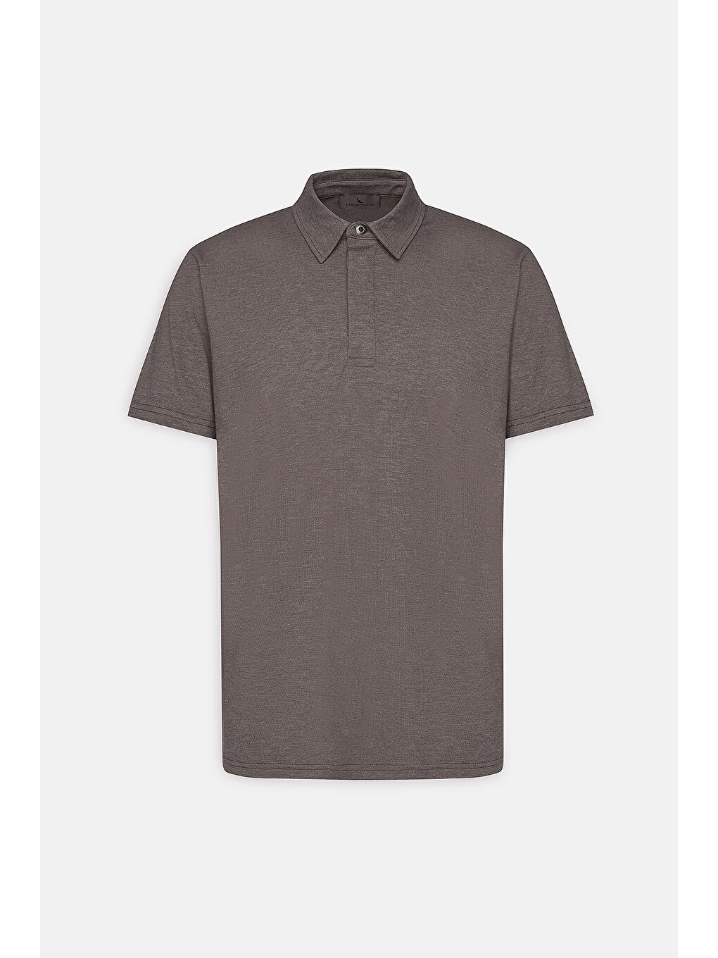 Erkek Kahverengi Slim Fit Dar Kesim Polo Yaka Jakarlı Tişört-5