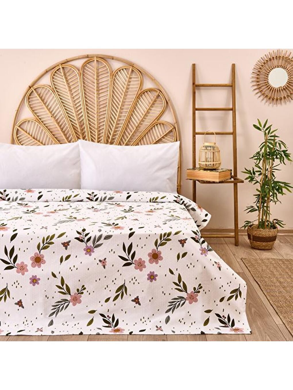 Karışık Soft Tarraco Çift Kişilik Pike - Renkli - 200x220 cm