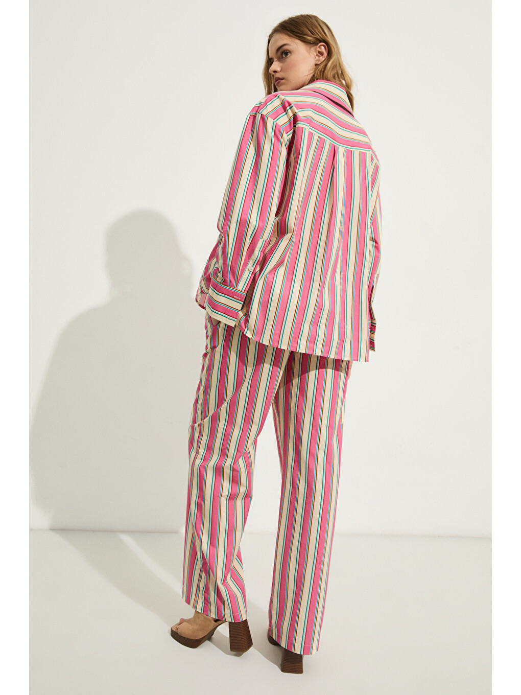 Bexley Kadın Regular Fit %100 Organik Pamuklu Pembe Pantolon-4