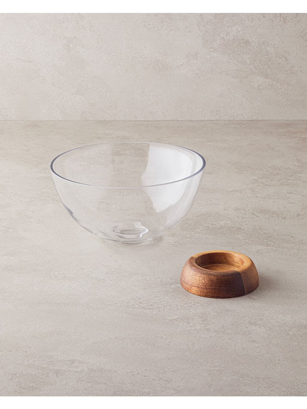 Renksiz Viserys Cam-Ahşap Sunumluk 13x21,5 Cm Şeffaf-1