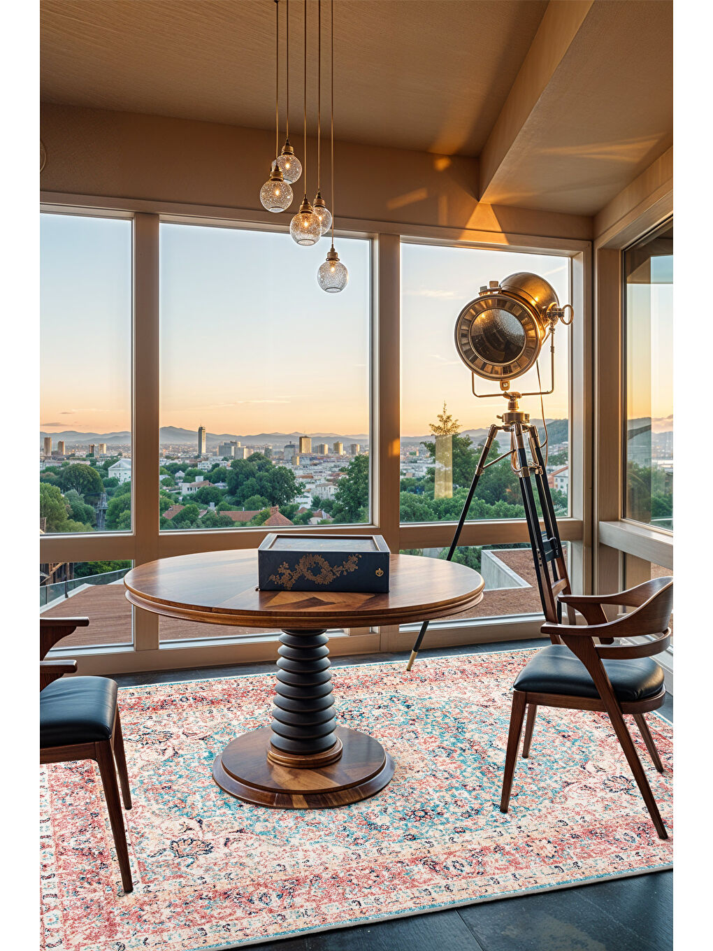 Pembe Dekoratif Özel Tasarım Yıkanabilir İnce Kaymaz Tabanlı Modern Halı KECE FR03-1