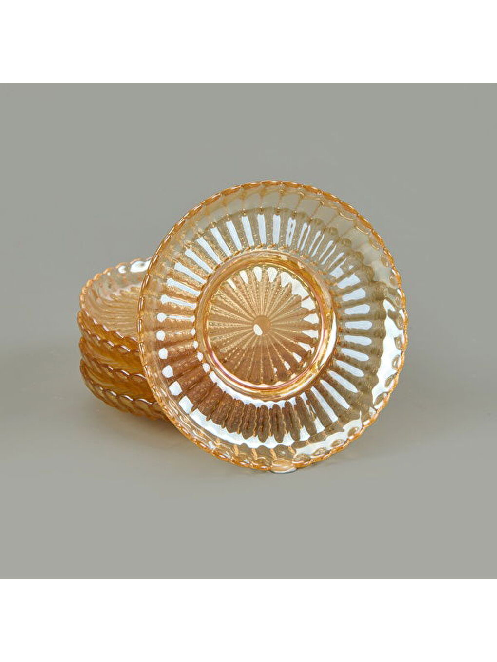 Evidea Sari Kitchen Anafor 6'lı Çay Tabağı - Altın - 12 cm - 2