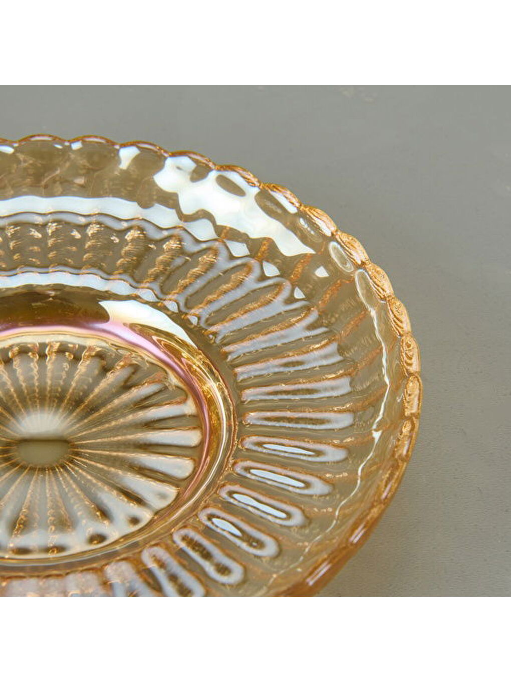 Evidea Sari Kitchen Anafor 6'lı Çay Tabağı - Altın - 12 cm - 3