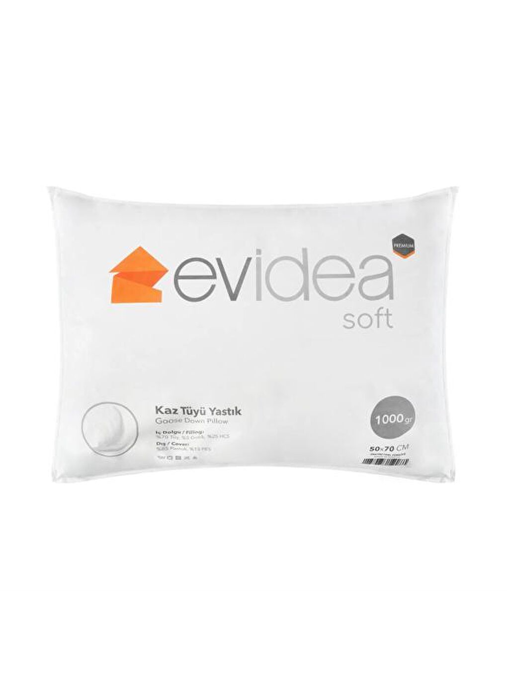 Beyaz Soft Kaz Tüyü Yastık - 50x70 cm-5