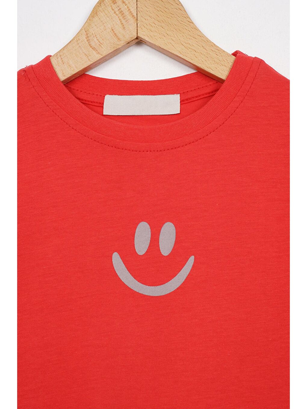 Sarı Smile Baskılı Arkası Yazı Baskılı  Kiremit Taş Renk Erkek Çocuk Kaprili Takım-1