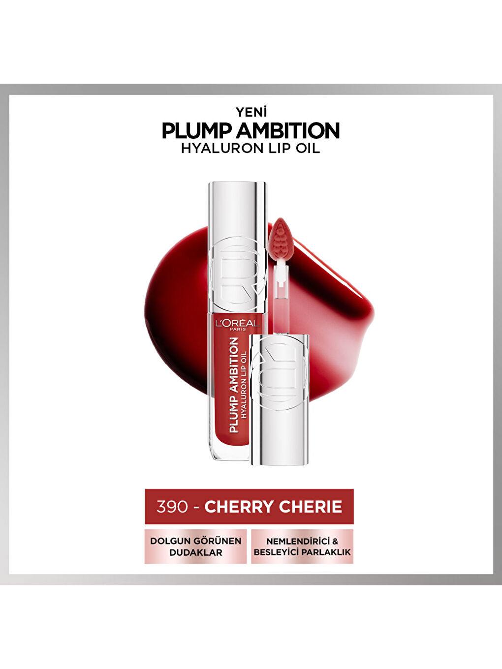 Plump Ambition Hyaluron Dudak Parlatıcısı - 390 Cherry Cherie