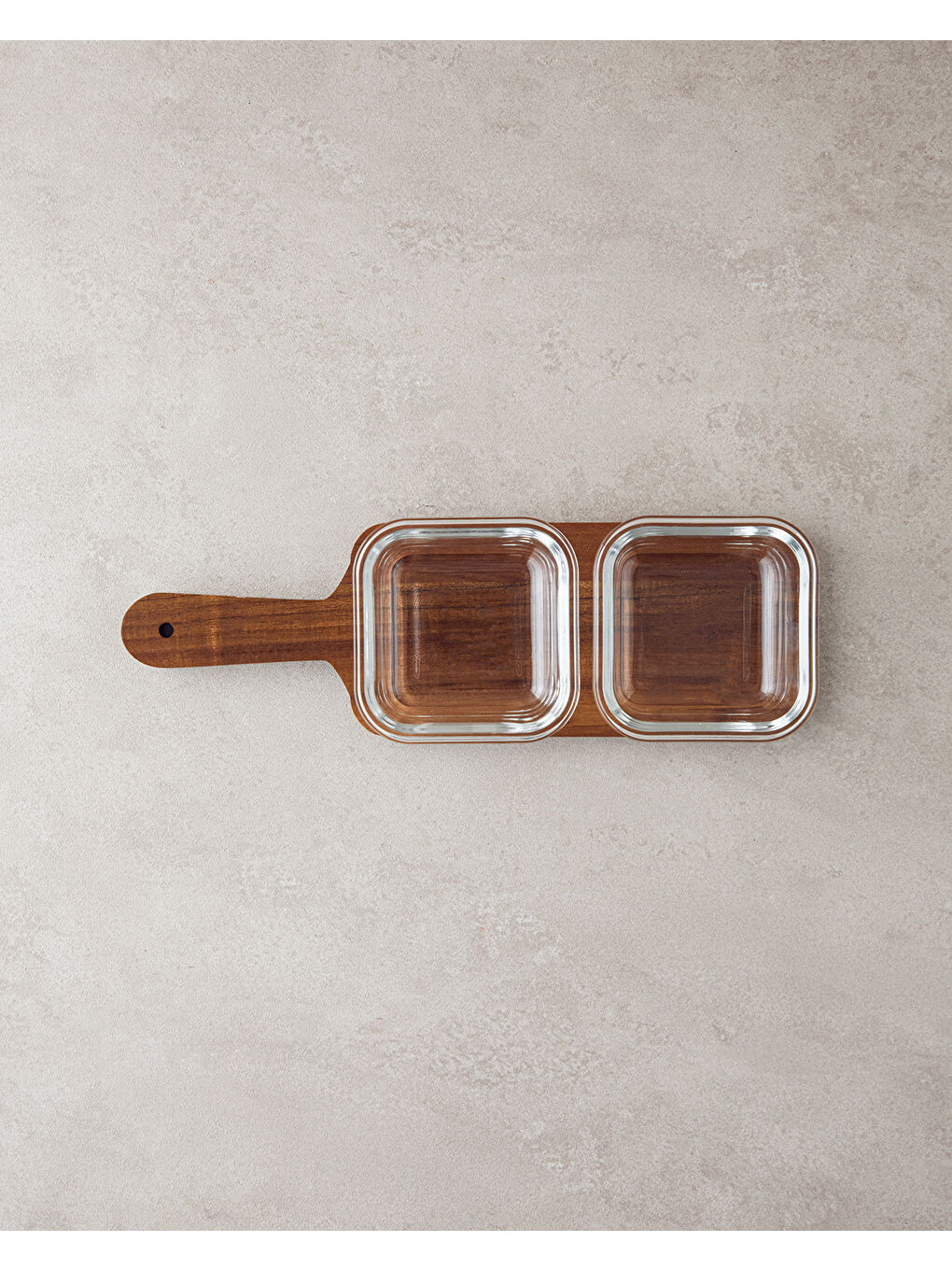 Kahverengi Artistry Akasya-Cam 3 Parça Sunumluk 36x11x6 Cm Kahve-2