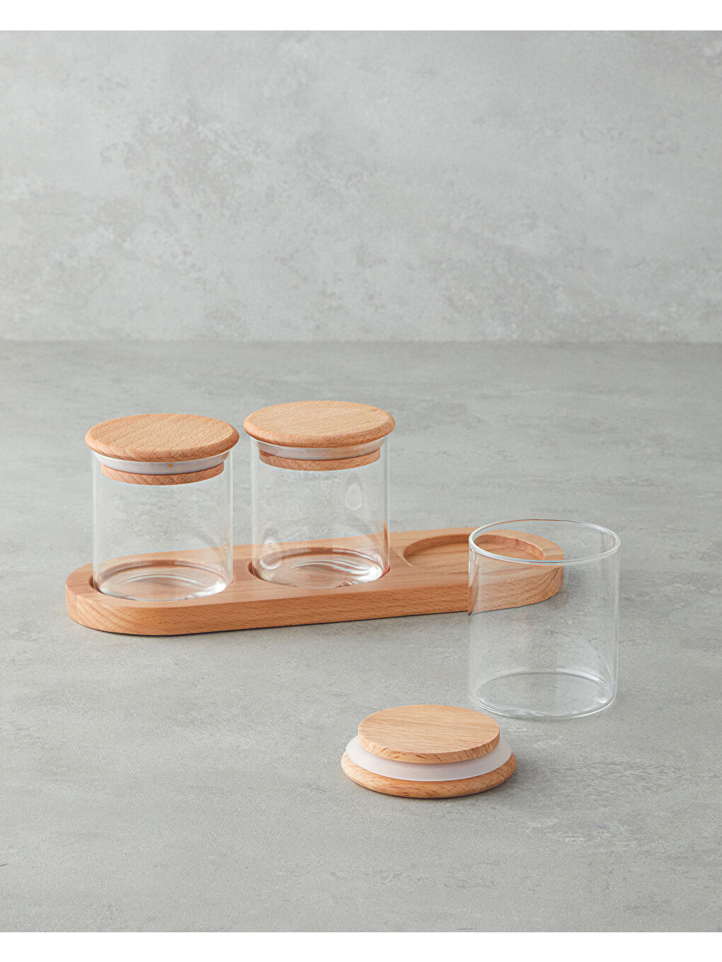 Renksiz Oscar Borosilikat 3'lü Baharatlık 205 ml Şeffaf-1