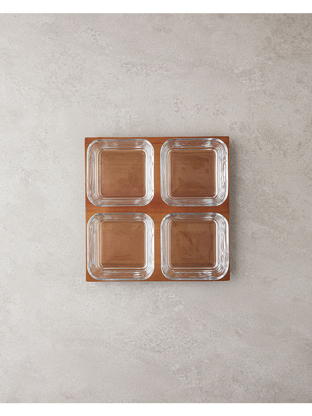 Renksiz Dainty Ahşap-Cam 5 Parça Sunumluk 10x5 cm Şeffaf-2