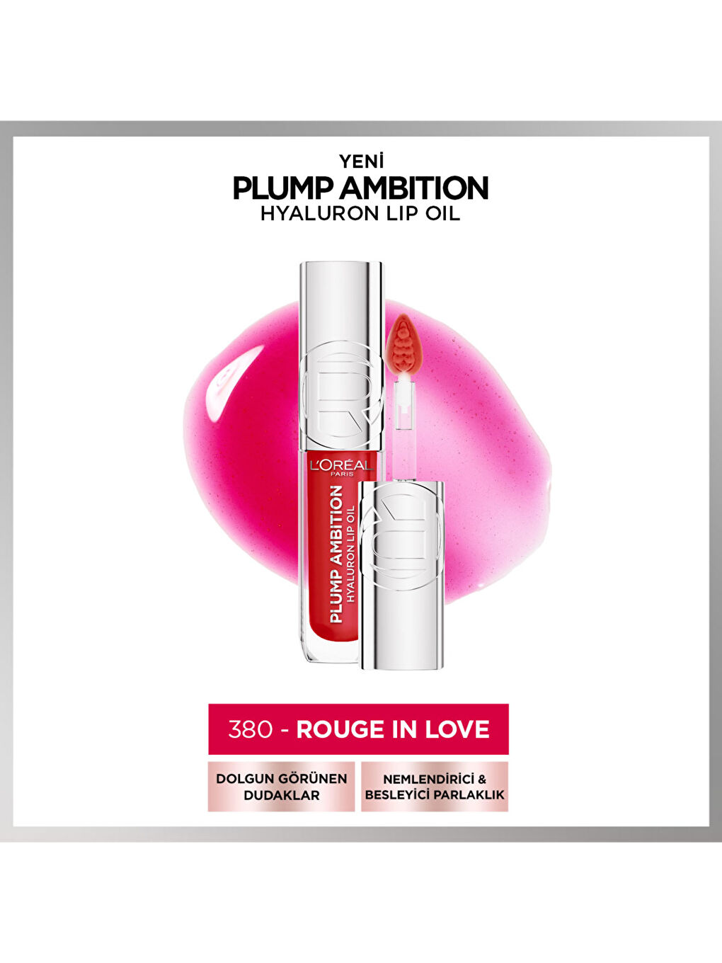 Plump Ambition Hyaluron Dudak Parlatıcısı - 380 Rouge In Love