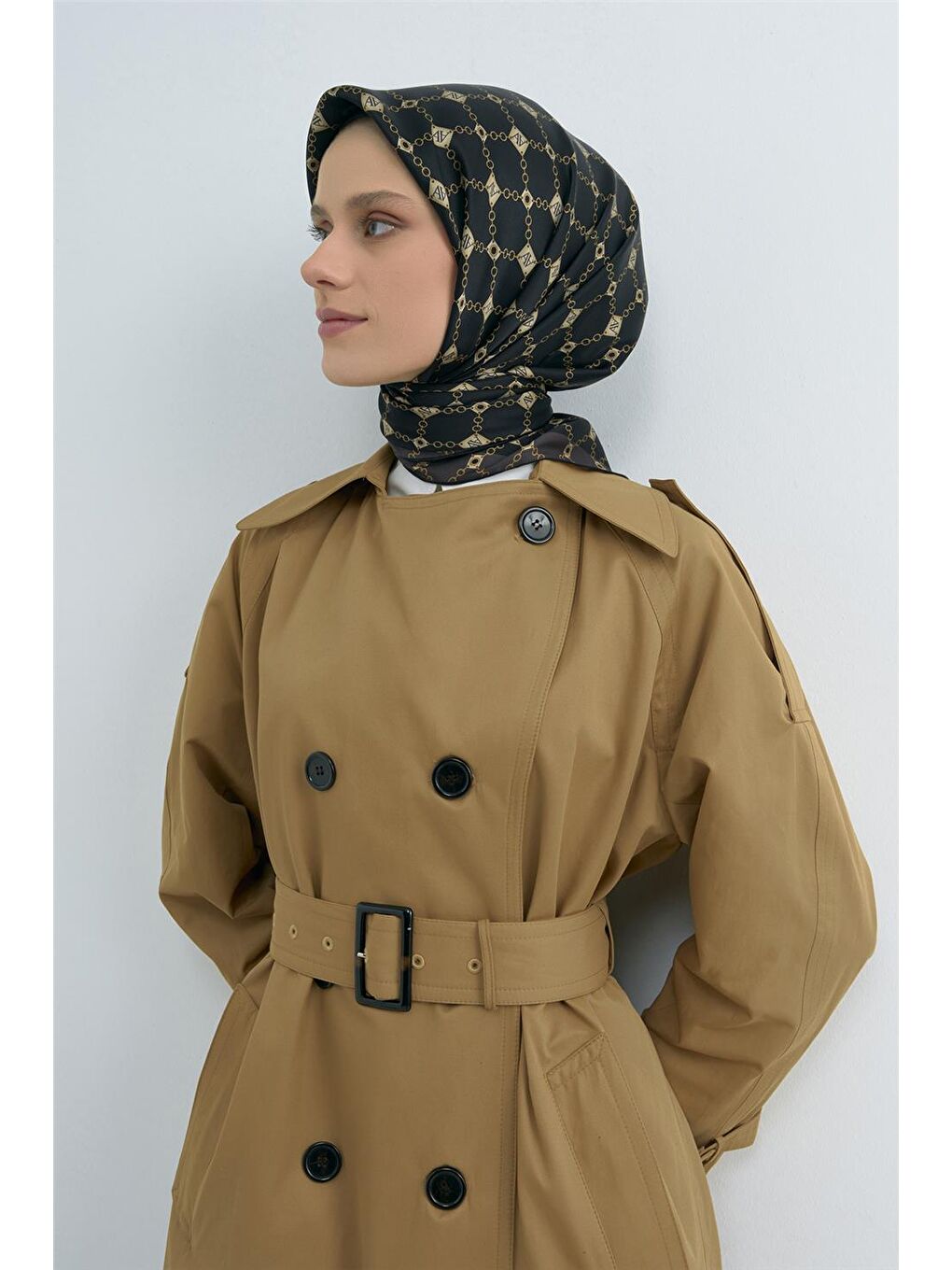 Siyah Saf İpek Twill Eşarp 9530D 82