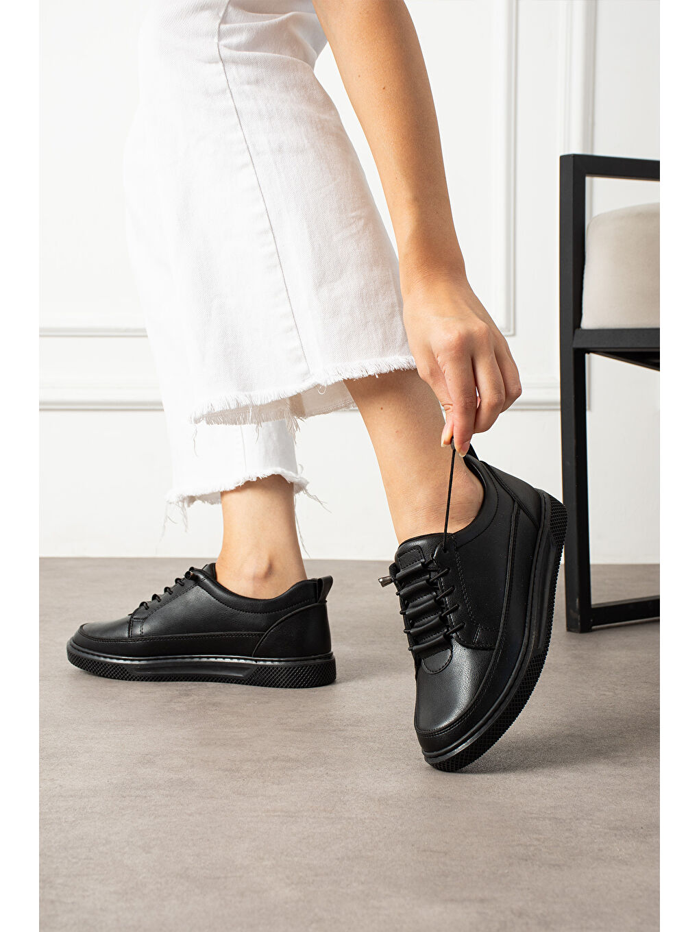 Siyah Kadın Günlük Casual Ayakkabı-1