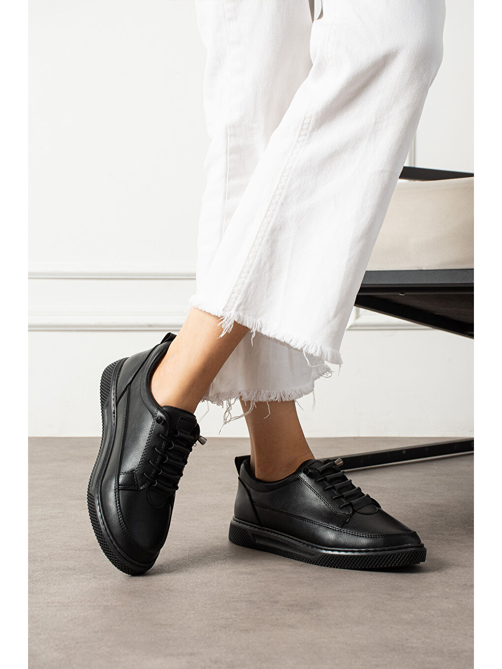 Siyah Kadın Günlük Casual Ayakkabı-2