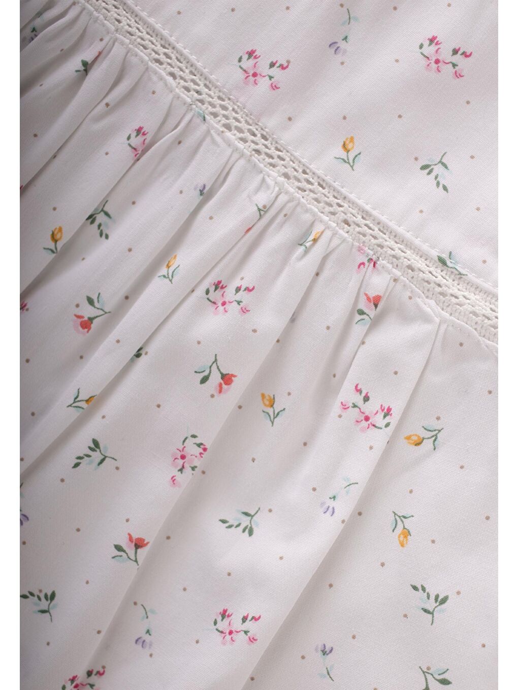 Çıtır Çiçek Desenli Şortlu Takım 0-3 Yaş Kırık Beyaz-2