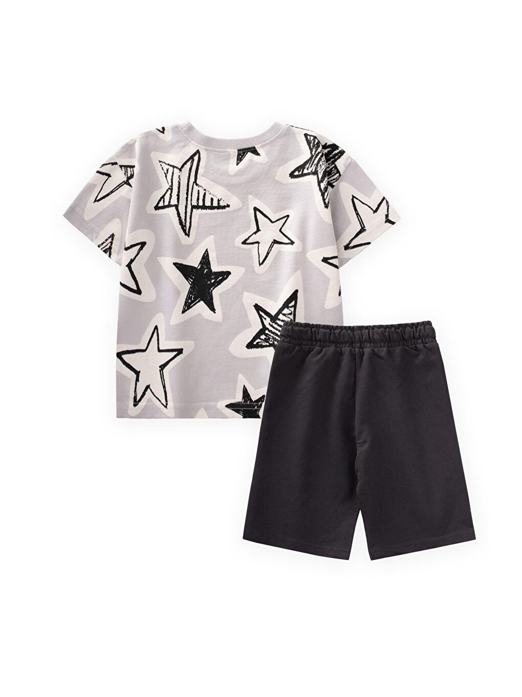 Bej Erkek Çocuk Desenli Takım-1