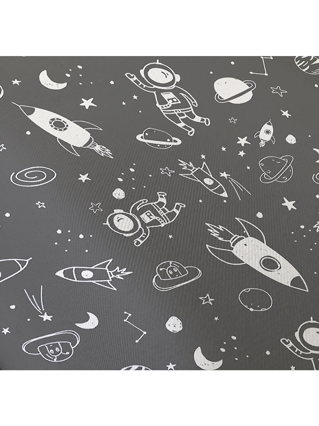 EVMİLA Karışık Çift Taraflı Astronot Desenli Çarşafsız Takım Tek Kişilik Nevresim Takımı 160x220 Cm - 2