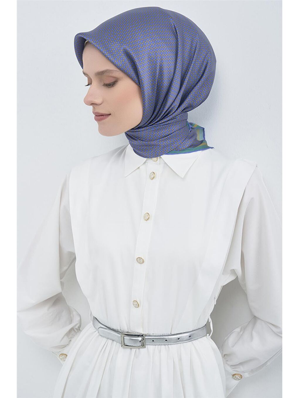 Mor Saf İpek Twill Eşarp 9528D 89-1