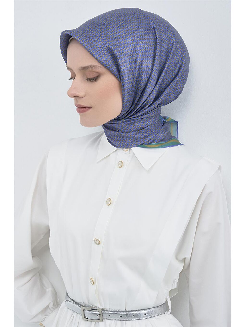 Mor Saf İpek Twill Eşarp 9528D 89-2