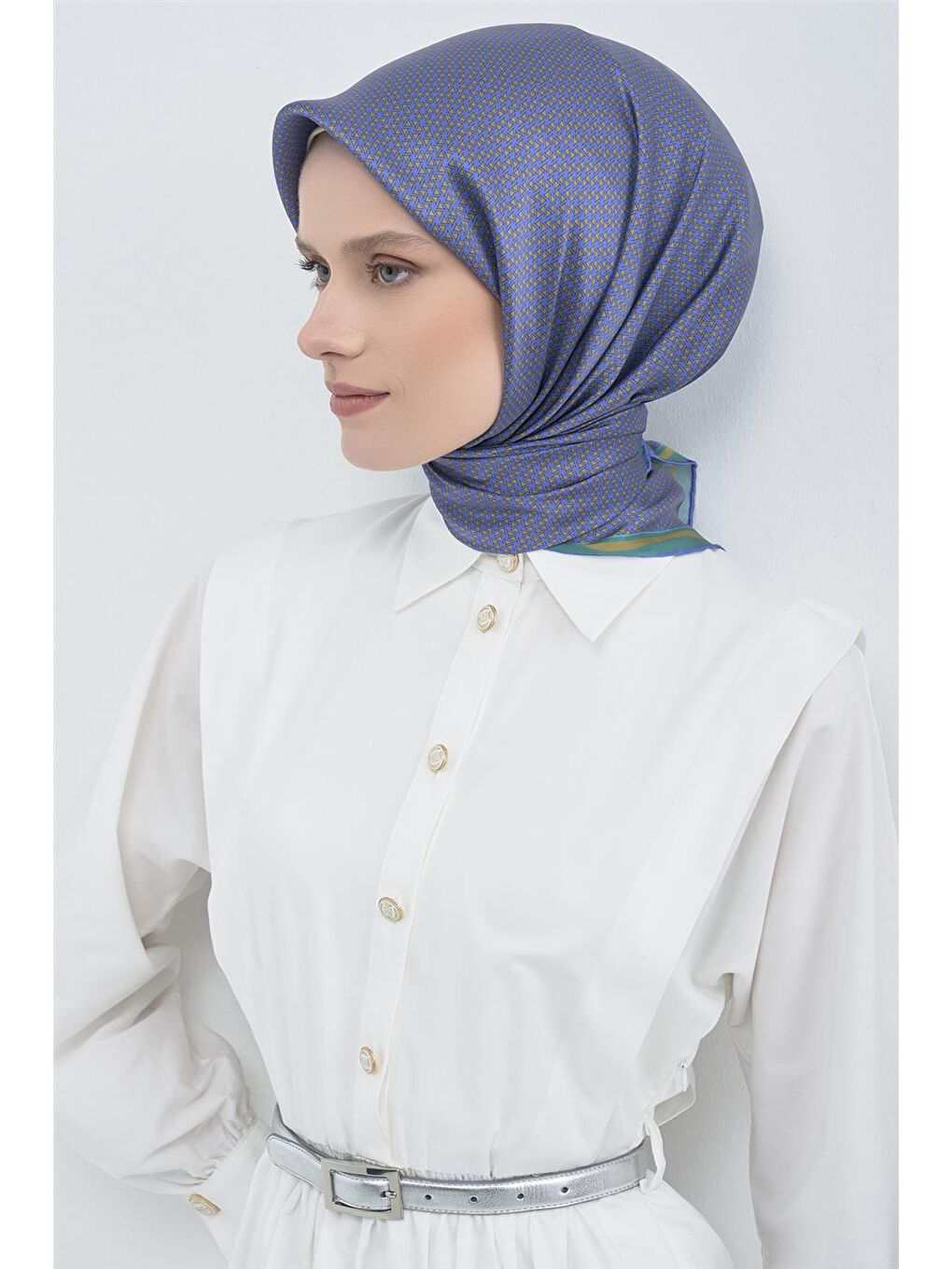 Mor Saf İpek Twill Eşarp 9528D 89-3