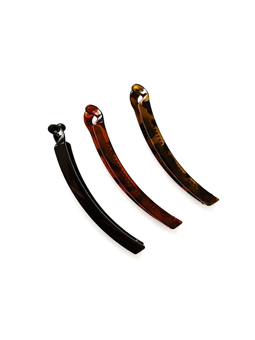 Kahverengi Kaplumbağa Sırtı Desenli Plastik Muz Toka 3 Adet