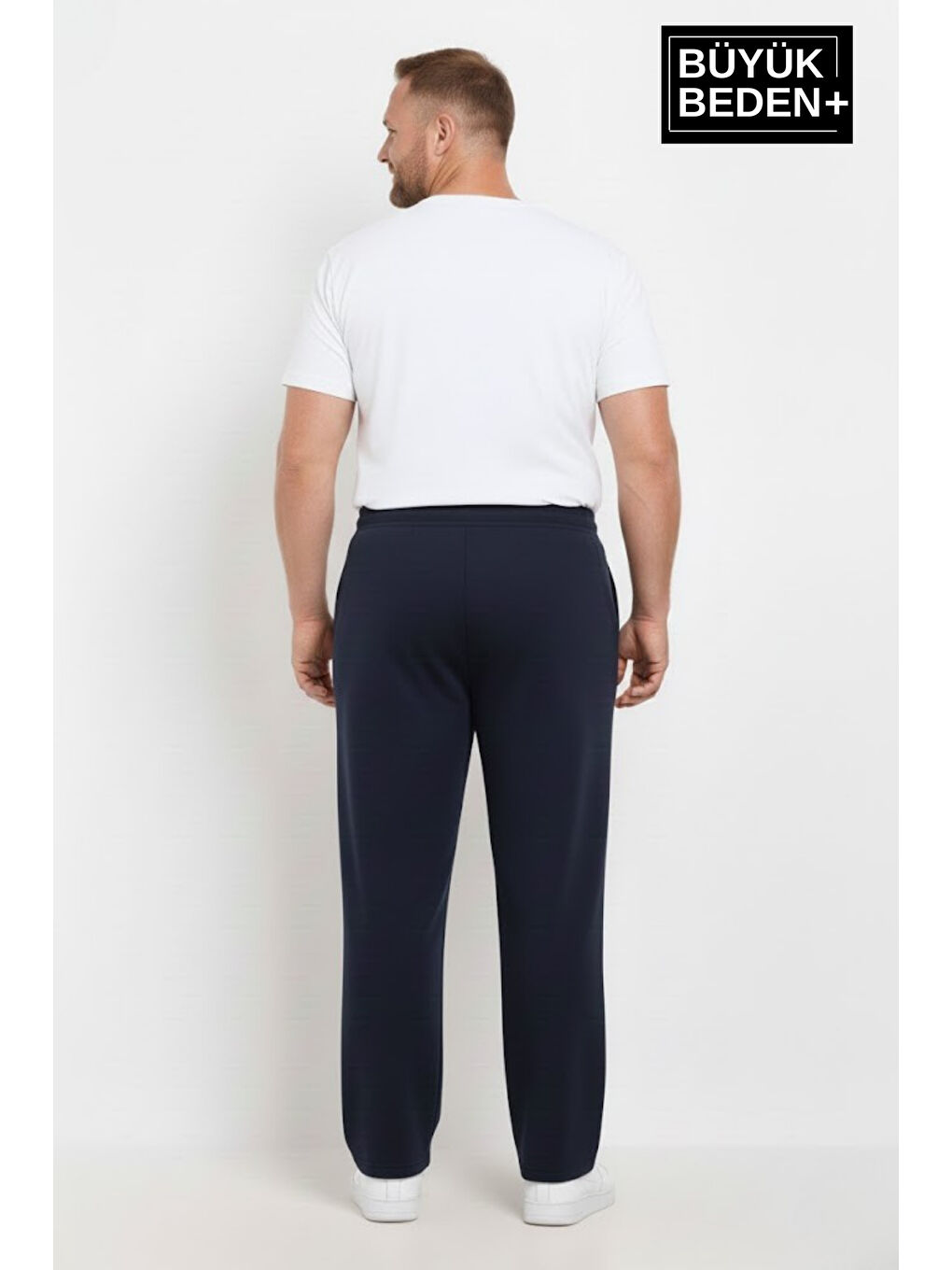 Lacivert Erkek Büyük Beden BROOKLYN 1970 Baskılı Lastikli Bel Paça Reçme Eşofman Altı SPR26EA952-3-2