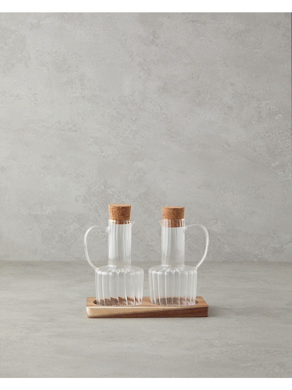 Renksiz Evie Borosilikat-Akasya 2'li Yağlık - Sirkelik 200 ml Şeffaf