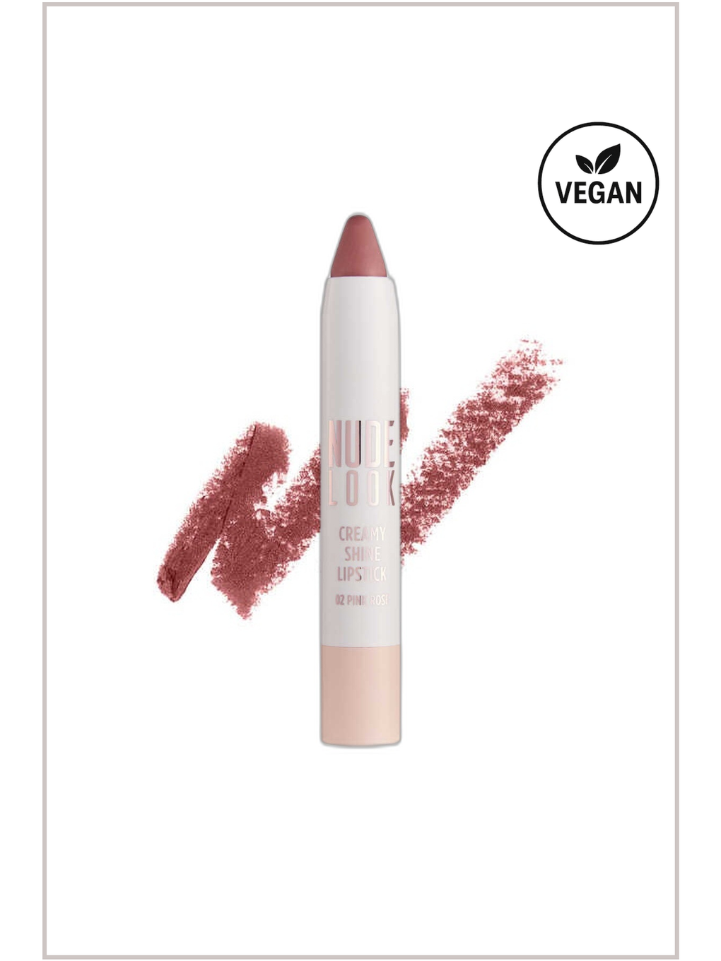 Nude Look Creamy Shine Lipstick 02 Pink Rose Shea Yağlı Kremsi Parlak Ruj 3,5 G-1