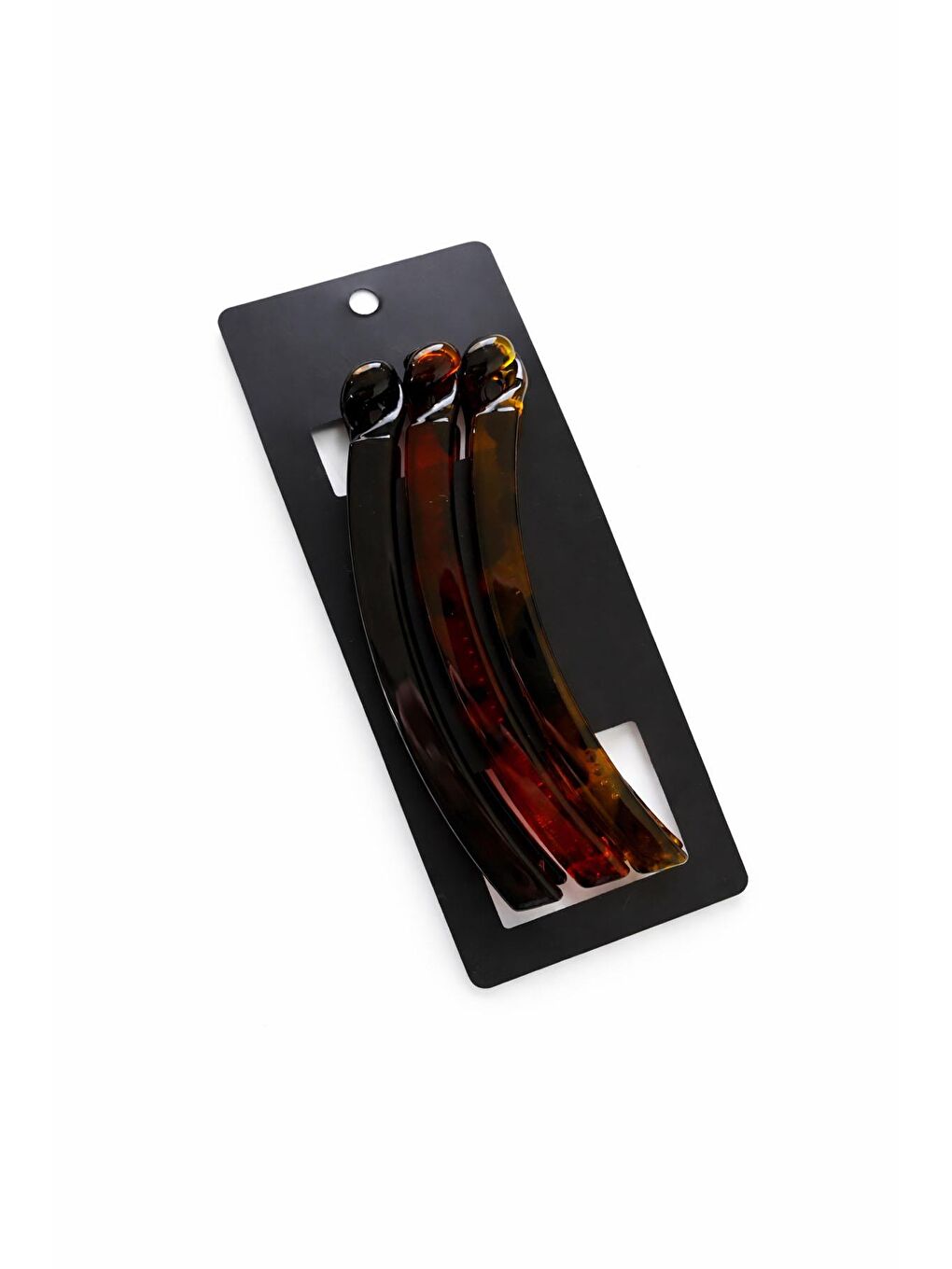 Kahverengi Kaplumbağa Sırtı Desenli Plastik Muz Toka 3 Adet-1