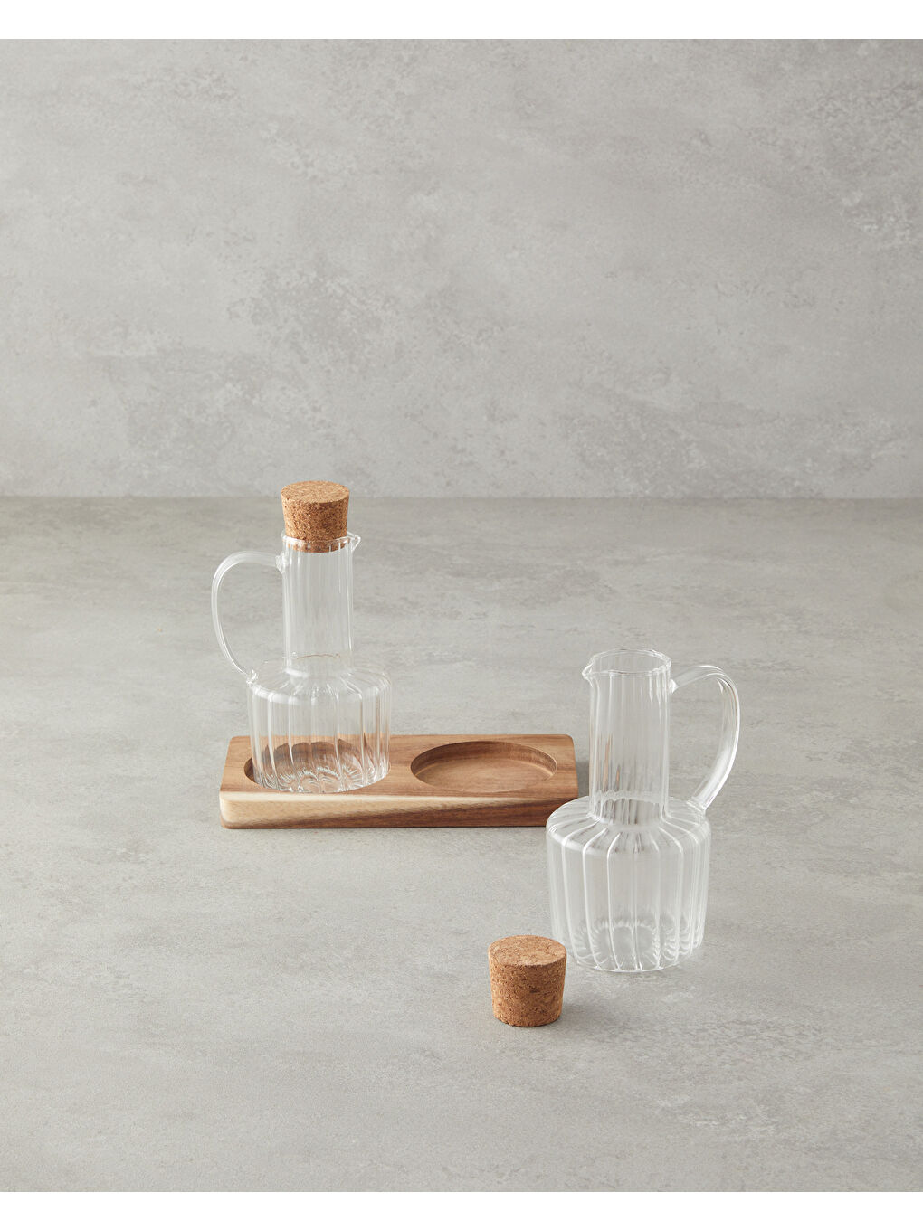 Renksiz Evie Borosilikat-Akasya 2'li Yağlık - Sirkelik 200 ml Şeffaf-1