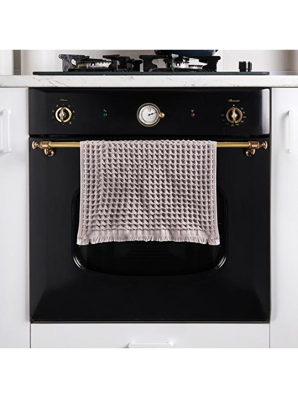 Soft Waffle Mutfak Havlusu - Antrasit - 30x45 cm